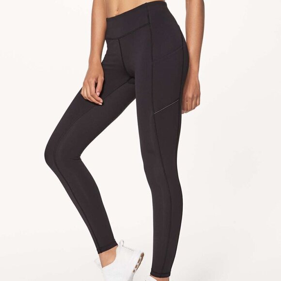 lululemon athletica Pants - Lululemon Black Speed Up Tight Full On Luxtreme 28" Inseam Leggings size 4